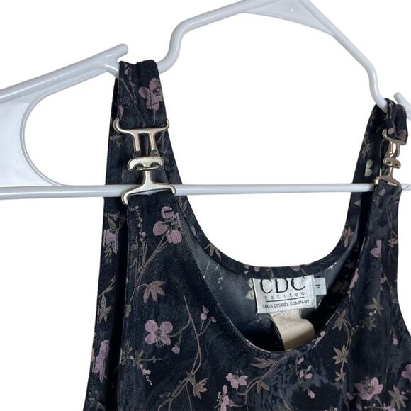 CDC Petites Floral Maxi Dress Women's Size 4 Multicolor Sleeveless Overall Strap - Picture 4 of 8
